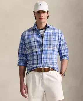 Мужская классическая рубашка Oxford Polo Ralph Lauren, синий