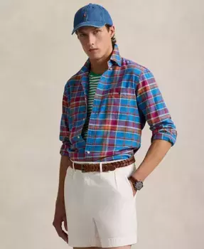 Мужская классическая рубашка Oxford Polo Ralph Lauren, синий