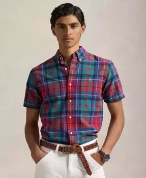 Мужская классическая рубашка Oxford в клетку Polo Ralph Lauren, мультиколор