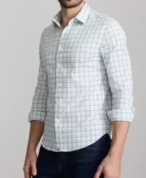 Мужская классическая рубашка Pendleton Button Up с эффектом "не мнутся" и высокими эксплуатационными характеристиками UNTUCKit, желтый