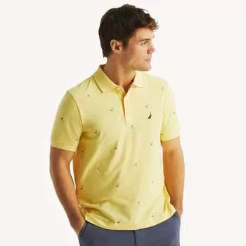Мужская классическая рубашка-поло Nautica с принтом, цвет sunshine