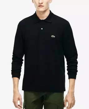 Мужская классическая рубашка поло с длинным рукавом l.12.12 Lacoste, черный