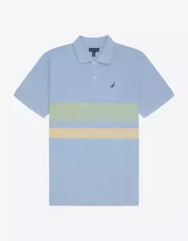 Мужская классическая рубашка поло с коротким рукавом Nautica, голубой