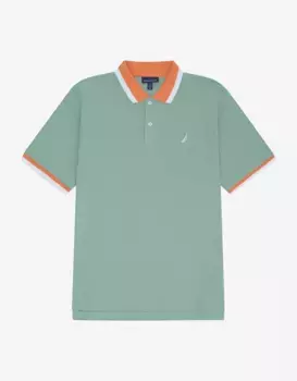 Мужская классическая рубашка поло с коротким рукавом Nautica, зеленый