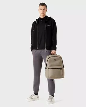 Мужская классическая рубашка-поло с короткими рукавами Emporio Armani, черный