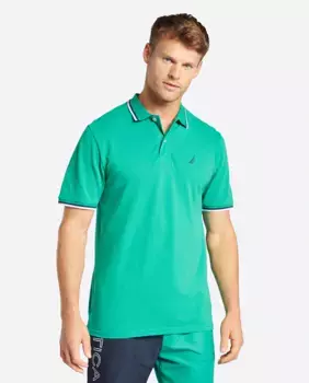 Мужская классическая рубашка-поло с короткими рукавами Nautica, зеленый