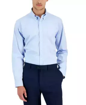 Мужская классическая рубашка поло с пуговицами на воротнике, без необходимости глажки, из ткани пиндот Brooks Brothers, белый