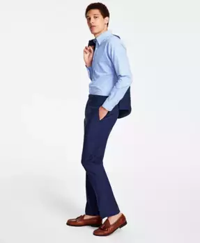 Мужская классическая рубашка-поло с пуговицами, не требующая глажки, из тонкой полосатой бязи Brooks Brothers, синий