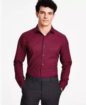 Мужская классическая рубашка приталенного кроя Diamo Geo Alfani, красный