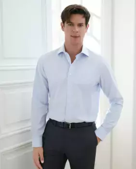 Мужская классическая рубашка приталенного кроя Emidio Tucci, голубой