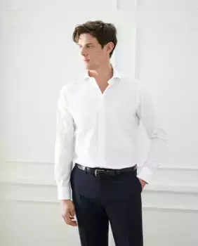 Мужская классическая рубашка приталенного кроя Emidio Tucci, белый