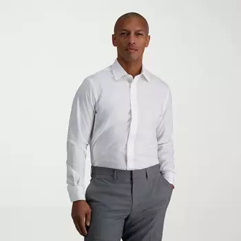 Мужская классическая рубашка приталенного кроя Haggar Premium Comfort, устойчивая к морщинам, белый