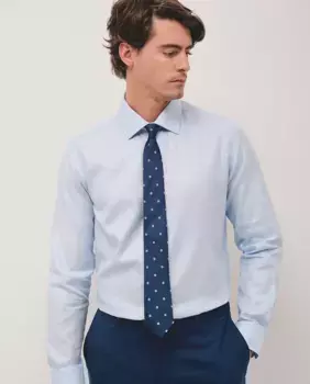 Мужская классическая рубашка приталенного кроя с микроструктурой Roberto Verino, светло-голубой