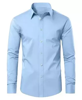 Мужская классическая рубашка с длинным рукавом Blue Ice, синий