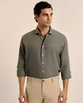 Мужская классическая рубашка с длинным рукавом Valecuatro, цвет Kaki