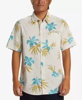 Мужская классическая рубашка с коротким рукавом Apero Quiksilver, белый