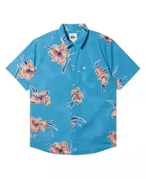 Мужская классическая рубашка с коротким рукавом Apero Stretch Quiksilver, синий