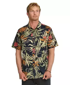 Мужская классическая рубашка с коротким рукавом Blueweed Quiksilver, черный