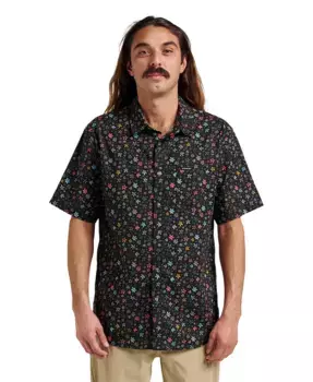 Мужская классическая рубашка с коротким рукавом Ditsy Mini Quiksilver, черный