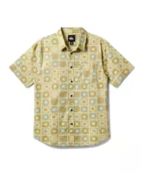 Мужская классическая рубашка с коротким рукавом Freedom Classic Stretch Quiksilver, коричневый/бежевый