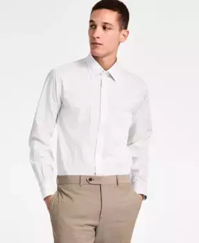 Мужская классическая рубашка с прямым кроем, несминаемая, с отложным воротником и клетчатым узором таттерсолл из поплина Brooks Brothers, желтый