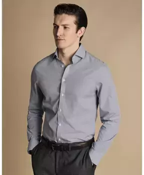Мужская классическая рубашка Slim-Fit Charles Tyrwhitt, серый