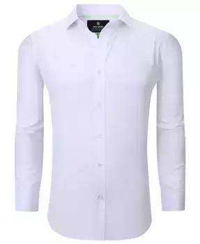 Мужская классическая рубашка Slim Fit из эластичной ткани Tom Baine, белый