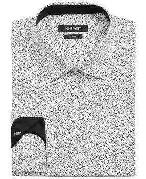 Мужская классическая рубашка slim fit performance stretch с принтом в виде брызг краски Nine West, мульти