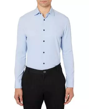 Мужская классическая рубашка slim-fit solid performance stretch cooling comfort ConStruct, светло-синий