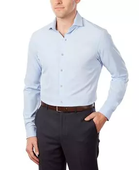 Мужская классическая рубашка slim-fit stretch black Van Heusen