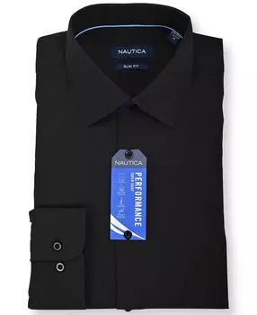 Мужская классическая рубашка slim fit supershirt Nautica, черный