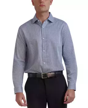 Мужская классическая рубашка Slim-Fit в полоску KARL LAGERFELD PARIS, синий
