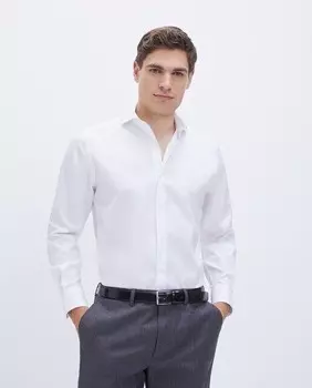 Мужская классическая рубашка стандартного кроя без утюга Emidio Tucci, белый