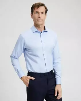 Мужская классическая рубашка стандартного кроя без утюга Emidio Tucci, светло-синий