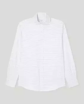 Мужская классическая рубашка в клетку с длинными рукавами Mirto, темно-синий