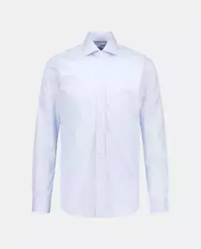 Мужская классическая рубашка в клетку с длинными рукавами Mirto, светло-голубой