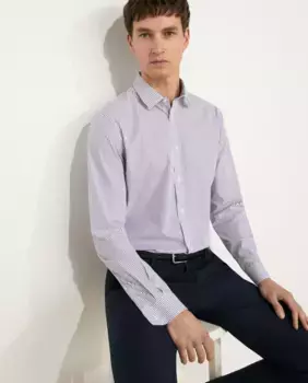 Мужская классическая рубашка в полоску Kodak стандартного кроя Dustin, темно-синий