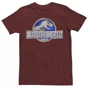 Мужская классическая синяя футболка Jurassic World с графическим логотипом Fossil Licensed Character