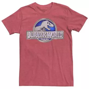 Мужская классическая синяя футболка Jurassic World с графическим логотипом Fossil Licensed Character