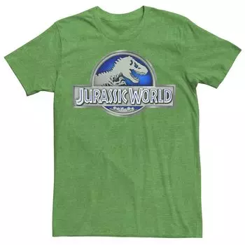 Мужская классическая синяя футболка Jurassic World с графическим логотипом Fossil Licensed Character
