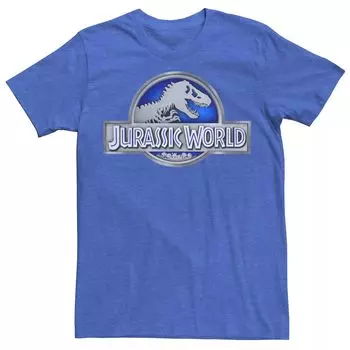 Мужская классическая синяя футболка Jurassic World с графическим логотипом Fossil Licensed Character