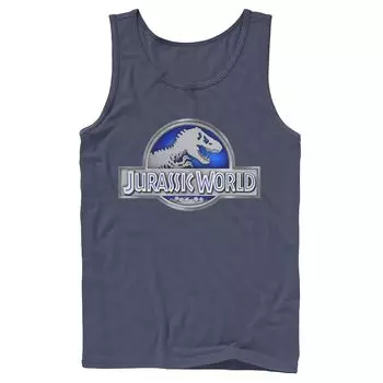 Мужская классическая синяя майка Jurassic World с графическим логотипом Fossil Licensed Character