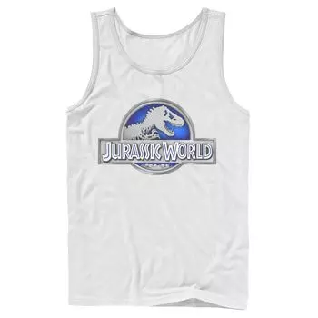 Мужская классическая синяя майка Jurassic World с графическим логотипом Fossil Licensed Character