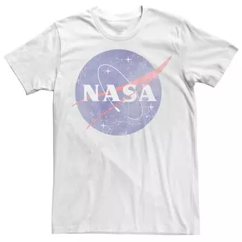 Мужская классическая синяя винтажная футболка с логотипом NASA Licensed Character