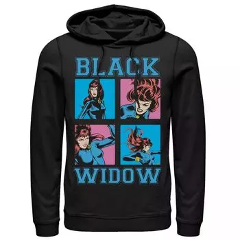 Мужская классическая толстовка с капюшоном Black Widow в стиле ретро с комиксами в упаковке Marvel