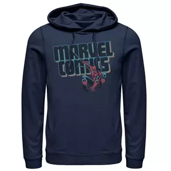 Мужская классическая толстовка с логотипом Comics Spider-Man в веб-слинге Marvel