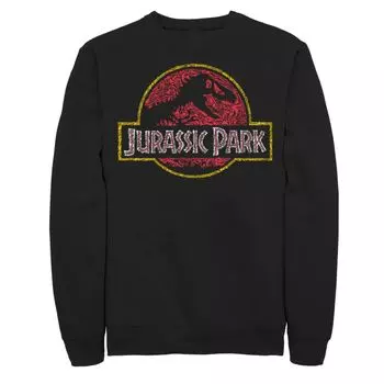 Мужская классическая толстовка с логотипом «Парк Юрского периода» Fossil Build Up, Black Licensed Character, черный