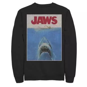 Мужская классическая толстовка с плакатом «Атака акулы» в стиле ретро Jaws Licensed Character