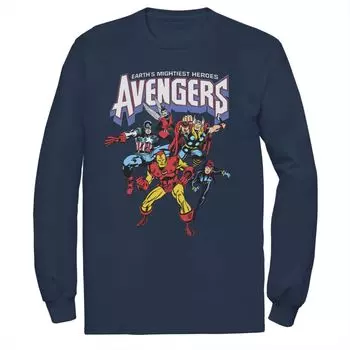 Мужская классическая винтажная футболка с изображением Мстителей Marvel Group Shot