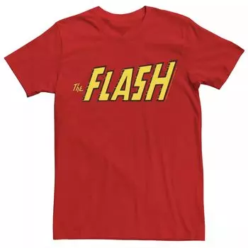 Мужская классическая желтая футболка с логотипом DC Comics The Flash Licensed Character